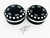 GSXR BLACK CONTRAST DIAMOND CUT FORK CAPS & YOKE PLUG 2020 SUZUKI GSXR 1000