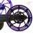 YZF 240 FAT TIRE KIT PURPLE PIRANHA WHEELS 3D LOGO 2009-2014 YAMAHA YZF R1