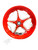 NINJA 300 FAT TIRE RED CONTRAST SPEED STAR WHEELS 12-20 KAWASAKI NINJA ZX-14R