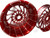 SUZUKI GSXR 330 FAT TIRE WILDER RED CONTRAST MAYHEM WHEELS 01-05 GSXR 600 750