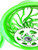 HAYABUSA STOCK SIZE NEON GREEN HELLIAN WHEELS 2022-2024 SUZUKI HAYABUSA ABS