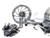 330 STEALTH FAT TIRE KIT CHROME ARM TURBO WHEELS 01-05 SUZUKI GSXR 600 750
