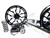 240 CHROME FAT TIRE KIT BLACK CONTRAST RECLUSE WHEELS 12-20 KAWASAKI NINJA ZX-14