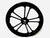 17" Front Drag Racing Wheels - "LINA" - Black Contrast Cut - Set of 2