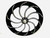 17" Front Drag Racing Wheels - "CHAOS" - Black Contrast Cut - Set of 2