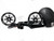 360 OSD FAT TIRE KIT BLACK CONTRAST SLAM WHEELS 2009-2014 YAMAHA YZF R1