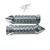 R1 GRIPS CHROME DIAMOND PATTERN TWIST SPIKES ALL YAMAHA YZF R1