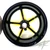 300 FAT TIRE KIT BLACK & YELLOW ALL STAR WHEELS 06-11 KAWASAKI NINJA ZX-14