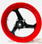 HAYABUSA 360 FAT TIRE BLACK & RED REPLICA WHEEL PACKAGE 08-12 SUZUKI HAYABUSA