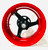 240 FAT TIRE BLACK & RED REPLICA WHEEL PACKAGE 2008-2012 SUZUKI HAYABUSA
