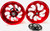 360 WILDER RED SHARK TOOTH WHEELS 08-12 SUZUKI HAYABUSA