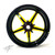 HAYABUSA 300 FAT TIRE BLACK AND YELLOW ALL STAR WHEELS 1999-2007 SUZUKI HAYABUSA
