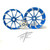 330 FAT TIRE KIT SKIERS BLUE TORNADO WHEELS BLACK ARM 99-07 SUZUKI HAYABUSA