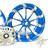 330 FAT TIRE KIT SKIERS BLUE TORNADO WHEELS BLACK ARM 99-07 SUZUKI HAYABUSA