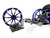 240 CHROME FAT TIRE KIT BLUE CONTRAST TORNADO WHEELS 2022-2024 SUZUKI HAYABUSA