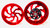 STOCK SIZE CANDY RED SAMURAI WHEELS 06-11 KAWASAKI NINJA ZX-14