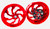 240 FAT TIRE CANDY RED SAMURAI WHEELS 2009-2014 YAMAHA YZF R1