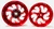 360 KIT WILDER RED "SHARK TOOTH" WHEELS BLACK ARM 01-08 SUZUKI GSXR 1000