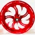360 KIT WILDER RED "SHARK TOOTH" WHEELS BLACK ARM 09-20 SUZUKI GSXR 1000