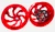 360 FAT TIRE KIT CANDY RED SAMURAI WHEELS CHROME ARM 2009-2014 YAMAHA YZF R1