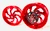 360 FAT TIRE KIT CANDY RED SAMURAI WHEELS CHROME ARM 2009-2014 YAMAHA YZF R1