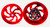 360 FAT TIRE CANDY RED SAMURAI WHEELS 01-05 SUZUKI GSXR 600 750