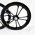 15" Front Dragster Wheels - Black Contrast Cut Anglia Wheels - Spindle Mount