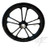 15" Front Dragster Wheels - Black Contrast Cut Anglia Wheels - Spindle Mount