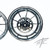 240 FAT TIRE KIT CHROME OMNI WHEELS BLACK STEALTH ARM 08-12 SUZUKI HAYABUSA
