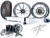 240 FAT TIRE KIT CHROME OMNI WHEELS CHROME STEALTH ARM 13-20 SUZUKI HAYABUSA ABS