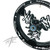 240 FAT TIRE KIT BLACK CONTRAST KANJI WHEEL CHROME STEALTH 13-20 SUZUKI HAYABUSA