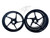 240 FAT TIRE KIT BLACK CONTRAST JEDI WHEELS CHROME 12-22 KAWASAKI NINJA ZX-14R