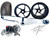 240 FAT TIRE KIT BLACK CONTRAST JEDI WHEELS CHROME ARM 06-07 SUZUKI GSXR 600 750