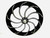 15" Front Drag Racing Wheels - "CHAOS" - Black Contrast Cut - Set of 2