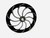 15" Front Drag Racing Wheels - "CHAOS" - Black Contrast Cut - Set of 2