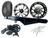 240 FAT TIRE KIT BLACK CONTRAST INFERNO WHEELS BLACK ARM 22-24 SUZUKI HAYABUSA