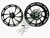 240 FAT TIRE KIT BLACK CONTRAST INFERNO WHEELS CHROME ARM 09-14 YAMAHA YZF R1