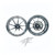 240 FAT TIRE KIT CHROME OMNI WHEELS BLACK STEALTH ARM 99-07 SUZUKI HAYABUSA