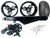 240 FAT TIRE KIT BLACK CONTRAST KANJI WHEELS STEALTH ARM 99-07 SUZUKI HAYABUSA
