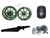 330 FAT TIRE KIT CHROME & GREEN SWITCHBACK BLACK ARM 08-20 SUZUKI GSXR 600 750