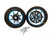 240 FAT TIRE KIT BLACK & BLUE SWITCHBACK CHROME ARM 01-08 SUZUKI GSXR 1000