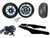 240 FAT TIRE KIT BLACK & BLUE SWITCHBACK BLACK ARM 2009-2014 YAMAHA YZF R1