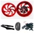 360 FAT TIRE KIT CANDY RED SAMURAI WHEELS BLACK ARM 2009-2014 YAMAHA YZF R1