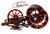 ZX 330 FAT TIRE KIT BLACK AND RED TORNADO WHEELS 2012-2020 KAWASAKI NINJA ZX-14