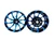 ZX 300 FAT TIRE KIT BLACK AND BLUE TORNADO WHEELS 2004-2010 KAWASAKI NINJA ZX-10