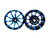 ZX 300 FAT TIRE KIT BLACK AND BLUE TORNADO WHEELS 2012-2020 KAWASAKI NINJA ZX-14