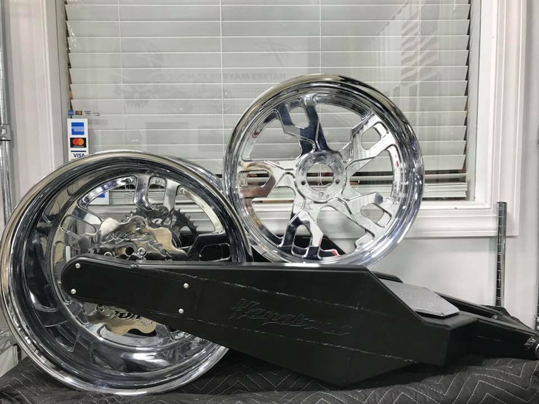 HAYABUSA 300 FAT TIRE KIT WITH CHROME WARLOCK WHEELS 99-07 SUZUKI HAYABUSA