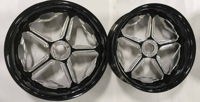 20" BLACK CONTRAST CUT SPEED STAR WHEELS,TIRES SET OF 2 FOR 2008 CAN-AM SPYDER