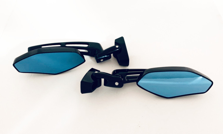 ZX14 BLACK MIRRORS W/ MIRROR BASES 2006-2011 KAWASAKI NINJA