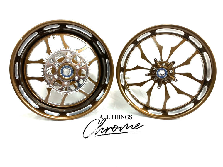 STOCK SIZE SUPER ROOT BEER CONTRAST RECLUSE WHEELS 2005-2008 SUZUKI GSXR 1000